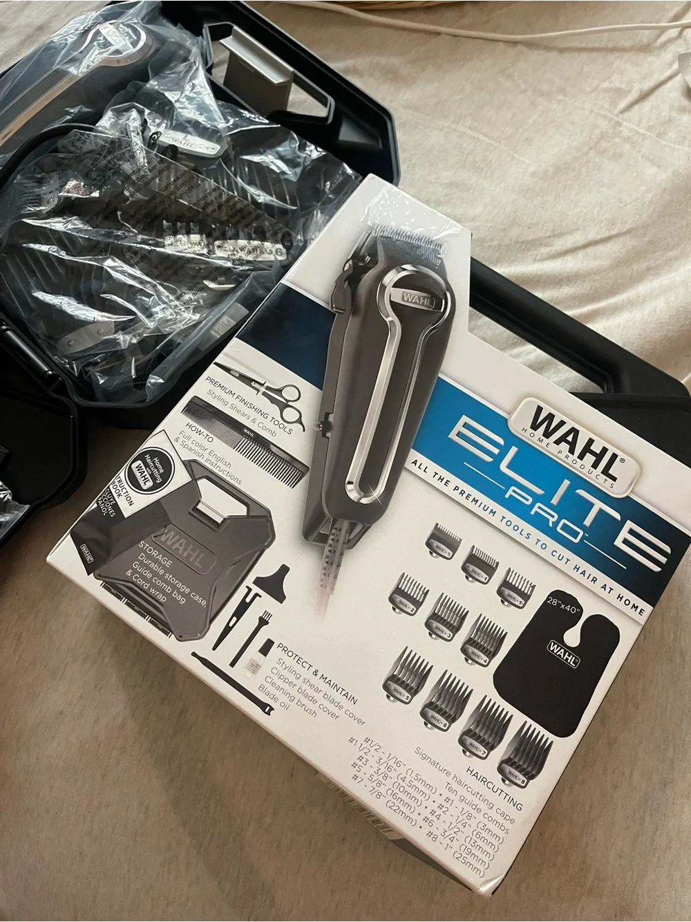 Wahl Elite Pro Hair Clipper Kit in Black, Silver, Blue